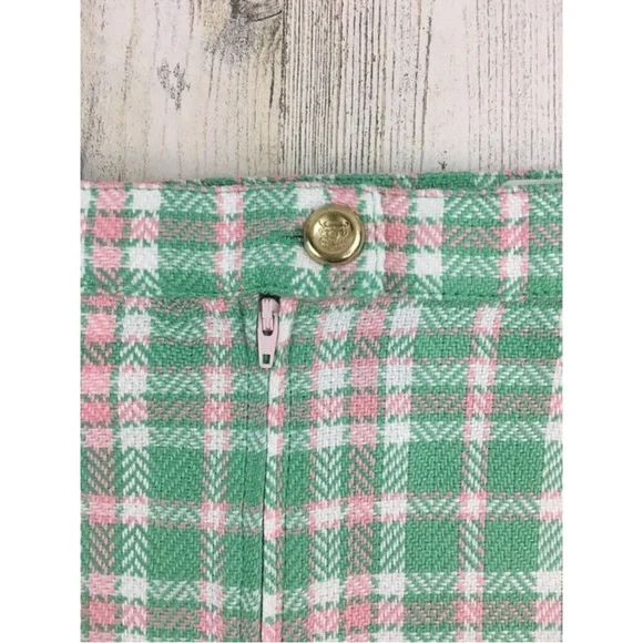 The Beaufort Bonnet Company Green and Pink Plaid Mini Skirt - Picture 5 of 7